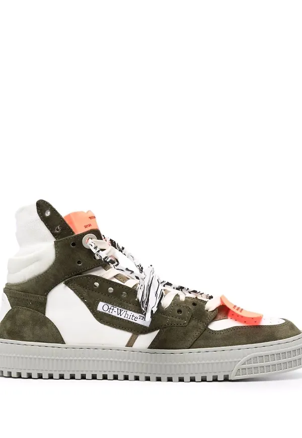 Off-White Court 3.0 höga sneakers - Grön