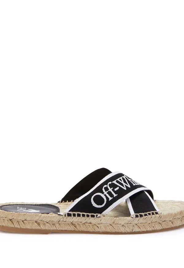 Off-White Crisscross espadrillsandaler - Svart