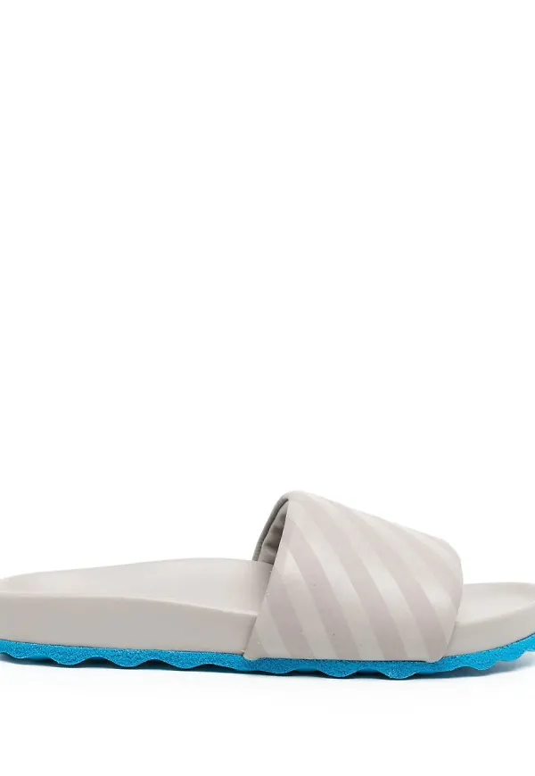 Off-White Diag-stripe tofflor - Grå