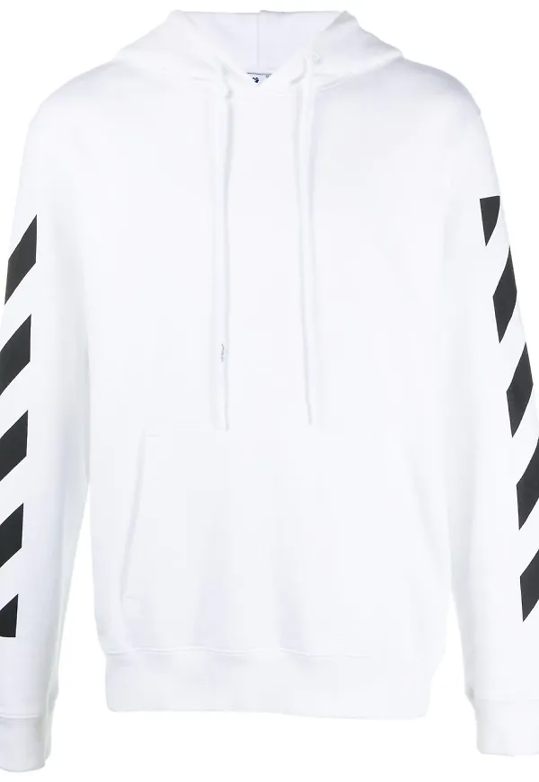 Off-White Diag Arrow hoodie - Vit