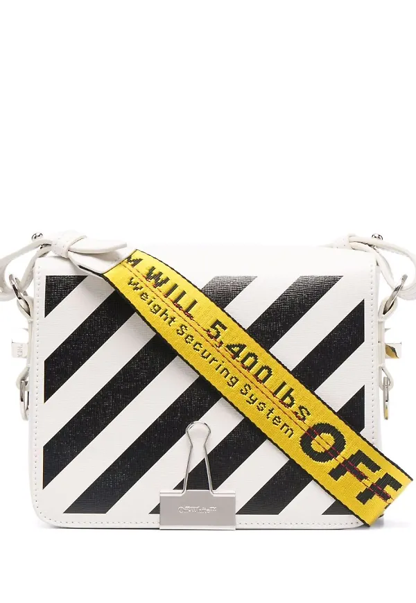 Off-White Diag axelväska - Vit