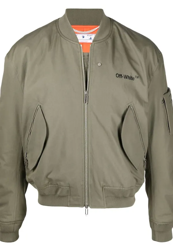 Off-White Diag bomberjacka - Grön