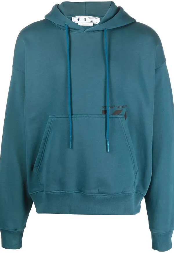Off-White Diag hoodie - Grön