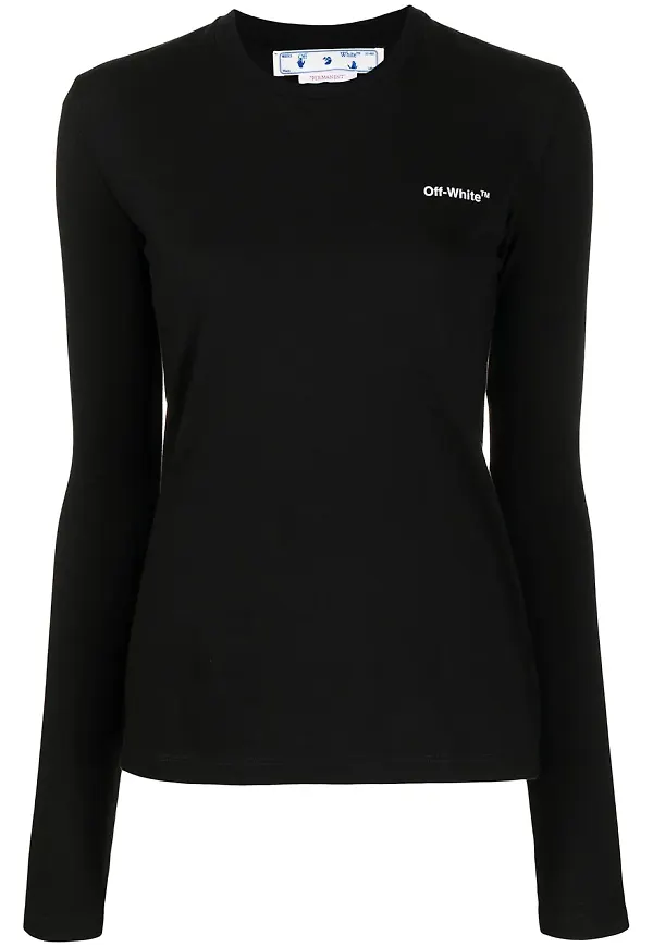 Off-White Diag långärmad t-shirt - Svart