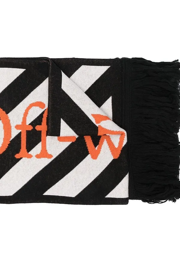 Off-White Diag randig halsduk - Svart