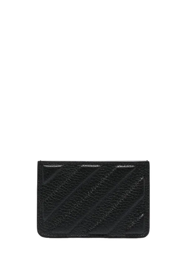 Off-White Diag randig korthållare - Svart