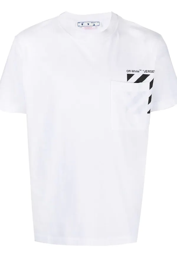 Off-White Diag randig t-shirt - WHITE BLACK