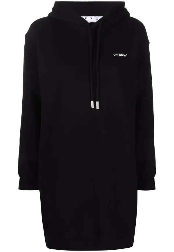 Off-White Diag randig tröjklänning - Svart