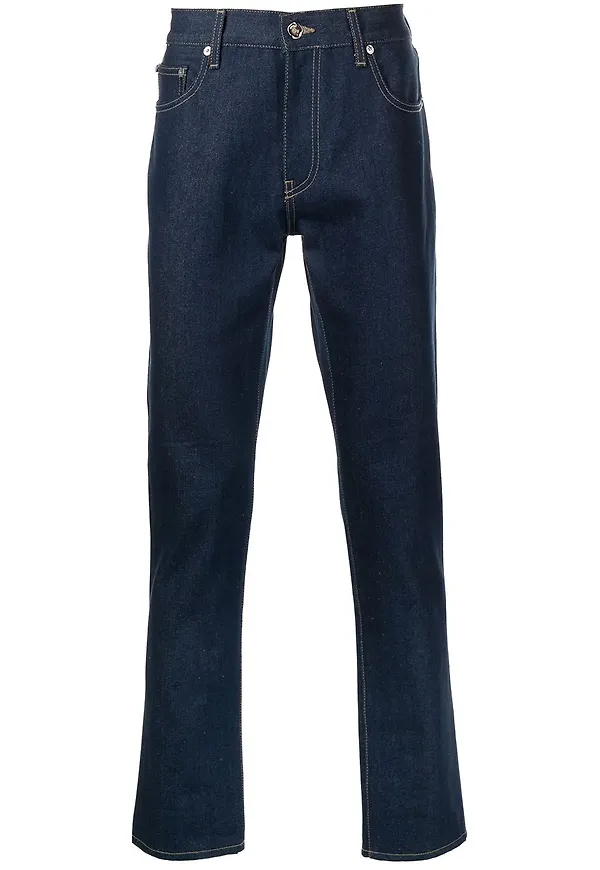 Off-White Diag slim fit-jeans - Blå
