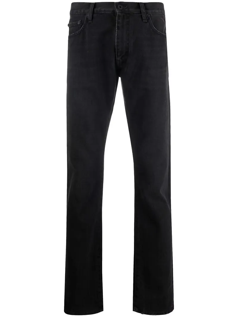Off-White Diag slim fit-jeans - Svart