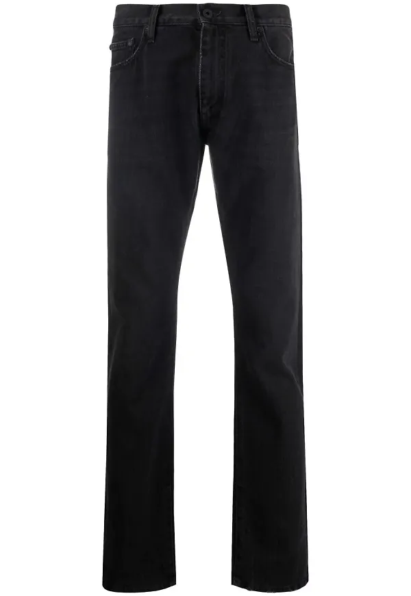 Off-White Diag slim fit-jeans - Svart