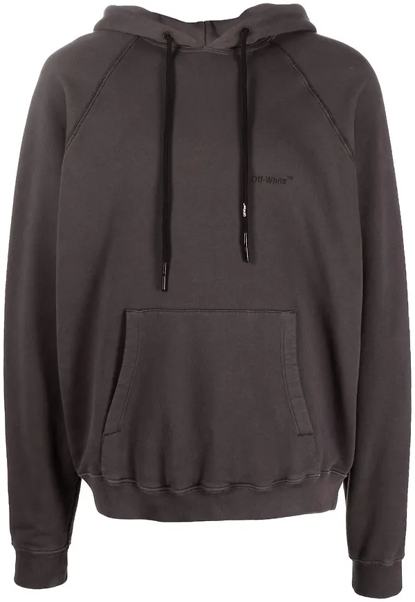 Off-White Diag Stripe hoodie - Grå
