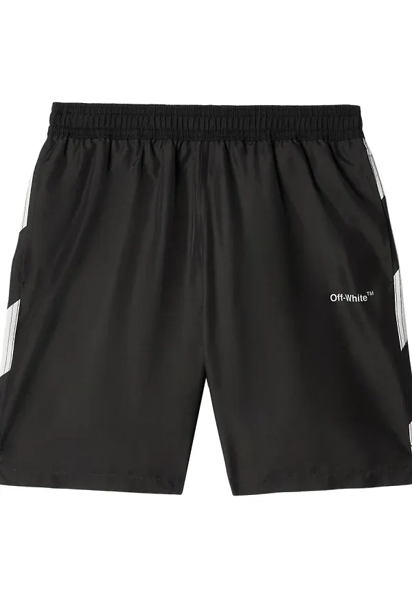 Off-White Diag Surfer badbyxor - Svart