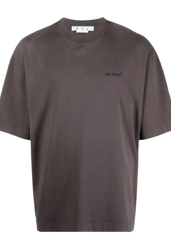 Off-White Diag t-shirt med tryck - Grå