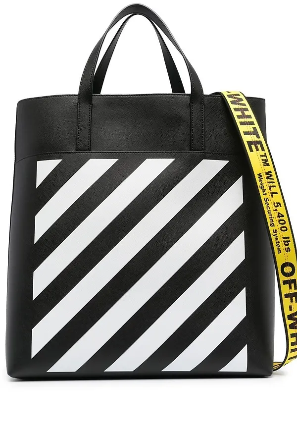 Off-White Diag totebag - BLACK WHITE