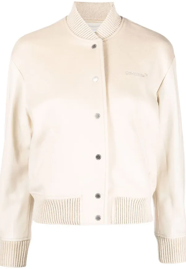Off-White Diag Varsity bomberjacka - Neutral
