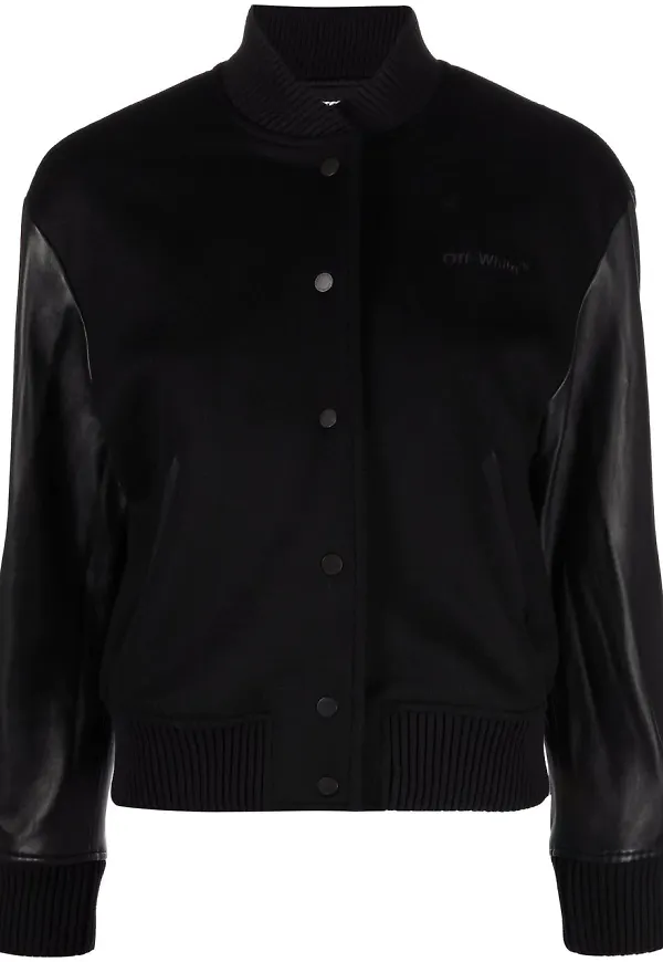 Off-White Diag Varsity bomberjacka - Svart