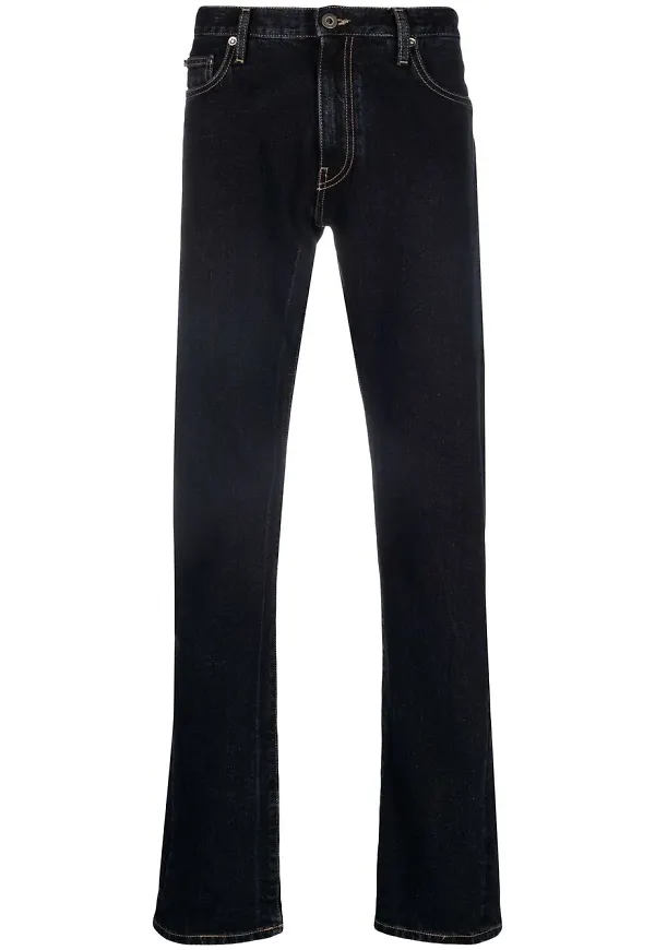 Off-White Diagonals jeans med smal passform - Blå