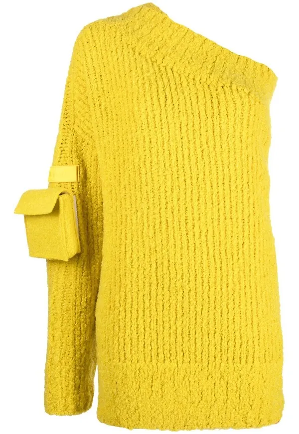 Off-White enaxlad tröja - Gul