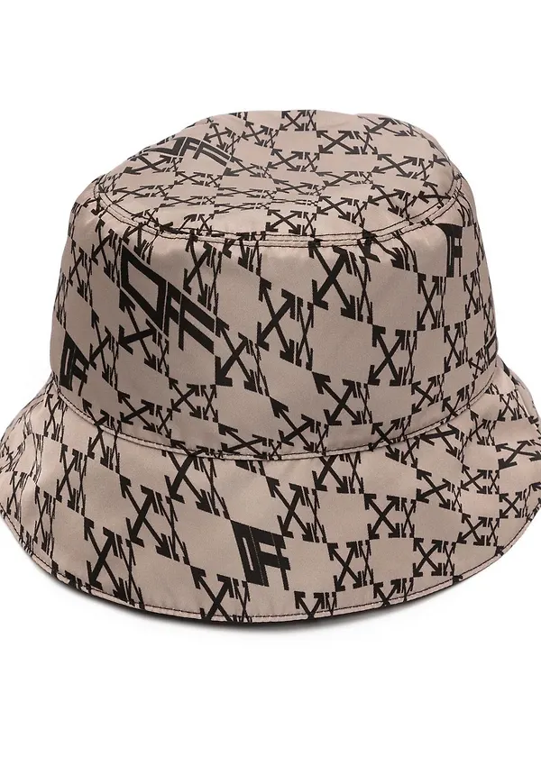 Off-White fiskehatt med monogram - Brun