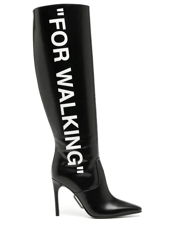 Off-White For Walking knähöga stövlar - Svart