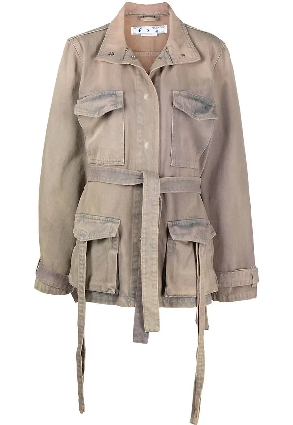 Off-White fältjacka i denim - Brun