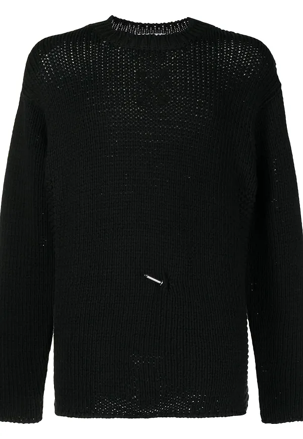 Off-White grovstickad tröja - Svart
