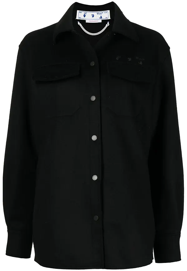 Off-White Hands Off broderad jacka - Svart