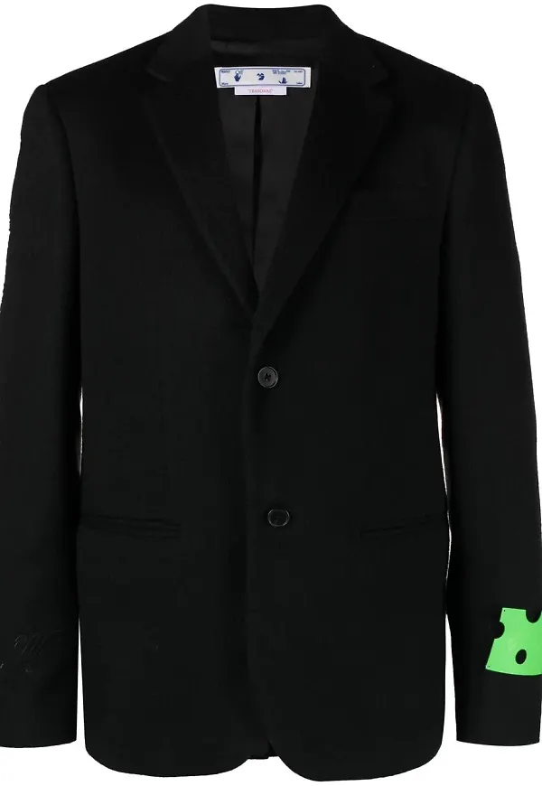 Off-White Hands Off enkelknäppt blazer - Svart