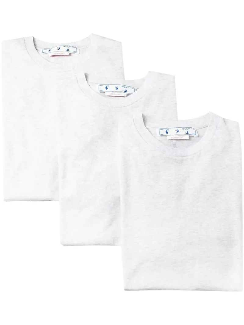 Off-White Hands Off t-shirt-pack med logotyp - Grå