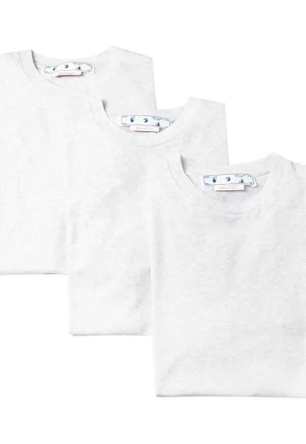 Off-White Hands Off t-shirt-pack med logotyp - Grå