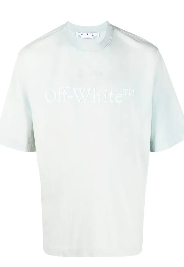 Off-White Hands Off t-shirt med tryck - Blå