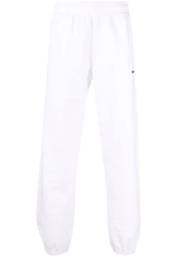 Off-White Helvetica sweatpants med logotyp - Vit