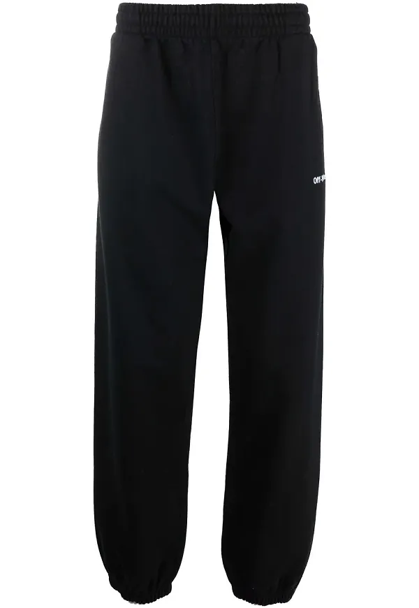 Off-White Helvetica trackpants med tryck - Svart