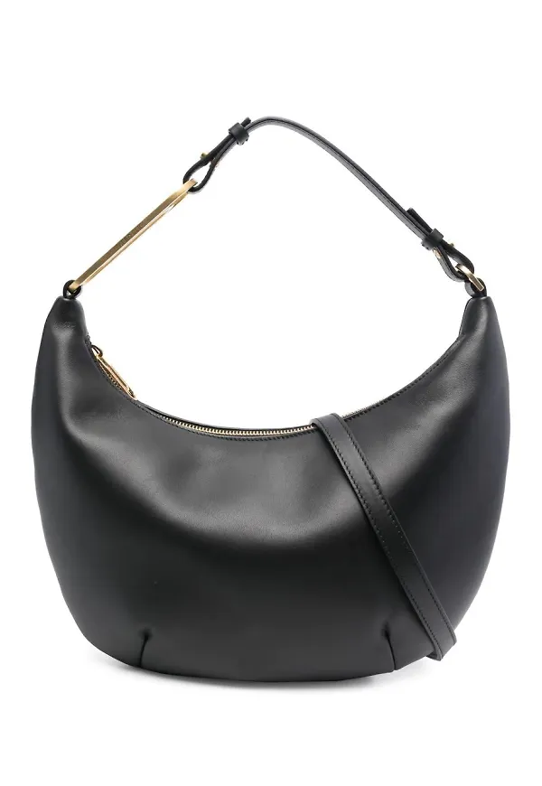 Off-White hobo-väska med pappersklämma - Svart