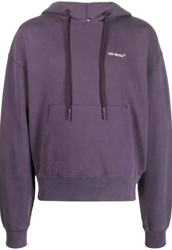Off-White hoodie med grafiskt tryck - Lila