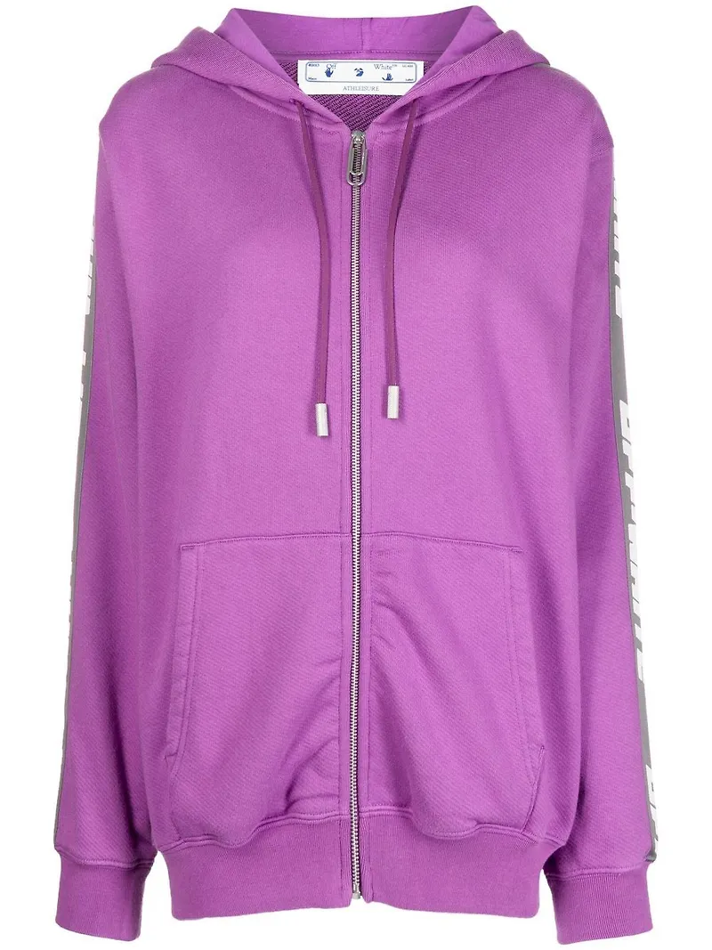 Off-White hoodie med logotyp - Lila