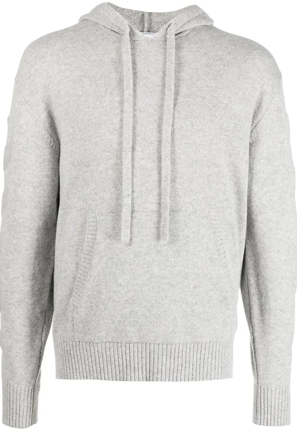 Off-White hoodie med pilmotiv - Grå
