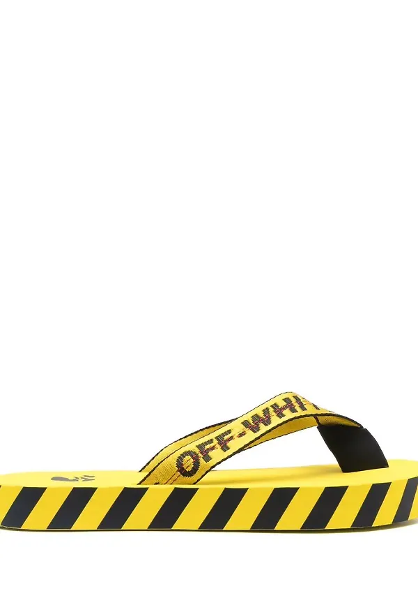 Off-White Industrial flip-flops med rem - Gul