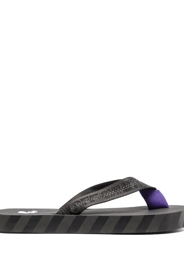 Off-White Industrial flip-flops med rem - Svart
