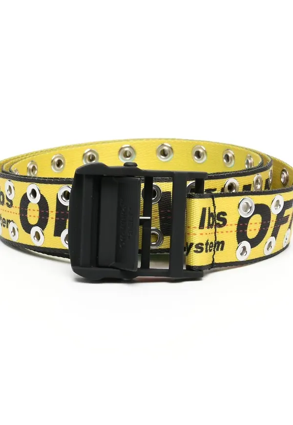 Off-White Industrial skärp med öljetter - Gul