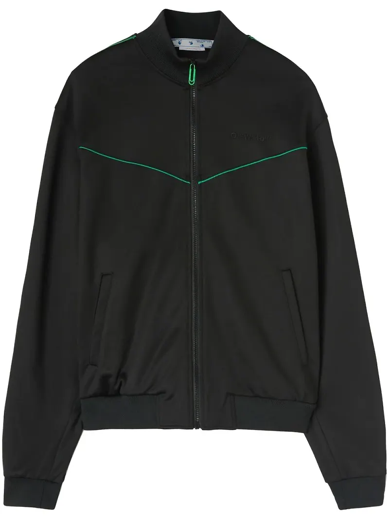 Off-White jacka med dragkedja - Svart
