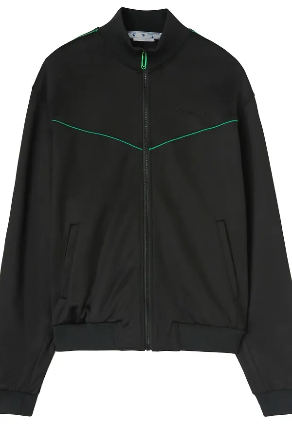 Off-White jacka med dragkedja - Svart