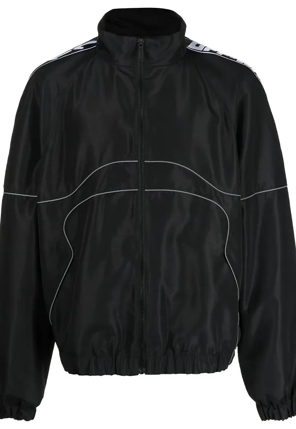 Off-White jacka med elastisk kant - Svart