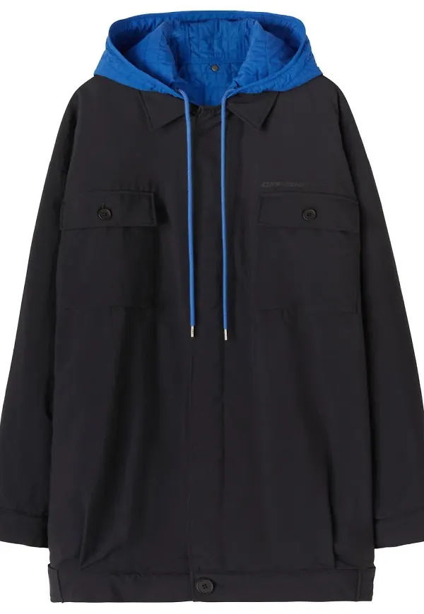 Off-White jacka med huva - Svart
