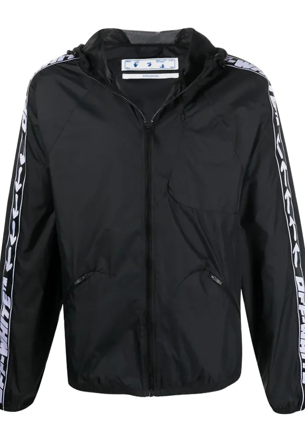 Off-White jacka med huva - Svart