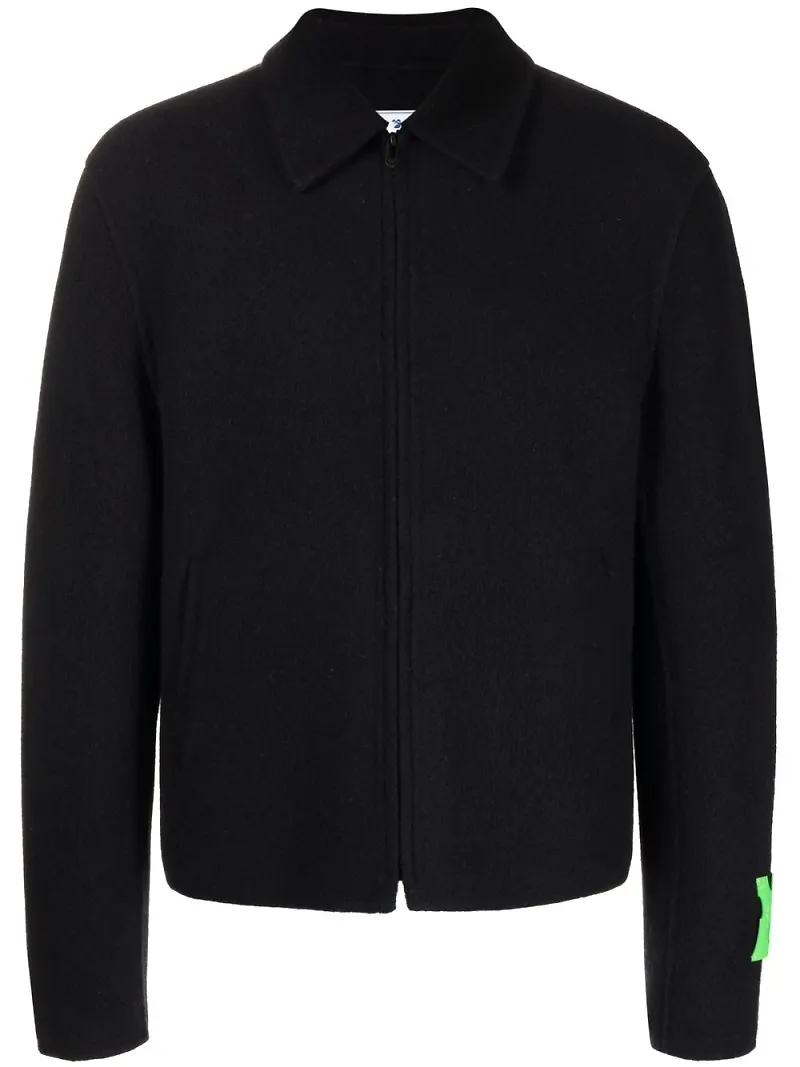 Off-White jacka med logotyp - Svart