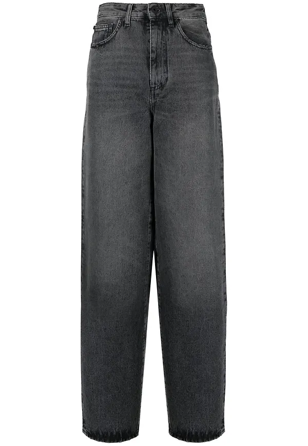 Off-White jeans med hög midja - Svart