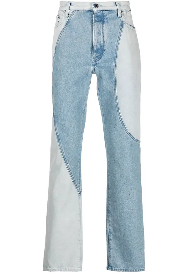 Off-White jeans med lappdesign - Blå