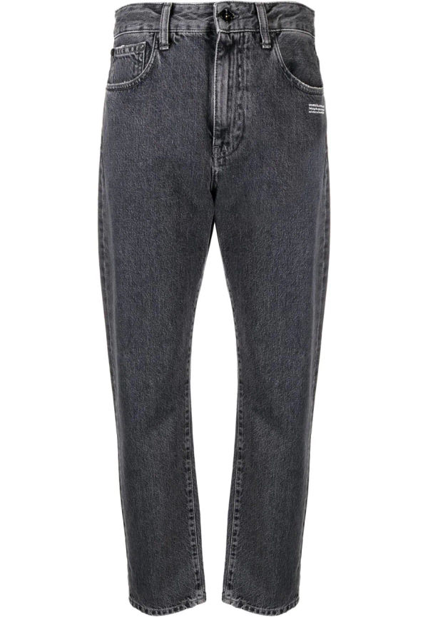 Off-White jeans med logotyp - Grå